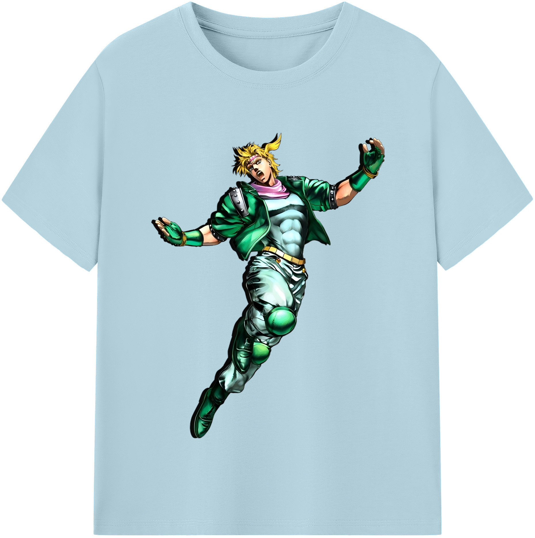 （画像用） ジョジョの奇妙な冒険 ディオ?ブランドー JoJo's Bizarre Adventure Dio Brando 綿100％半袖Tシャツ（フロントプリント）